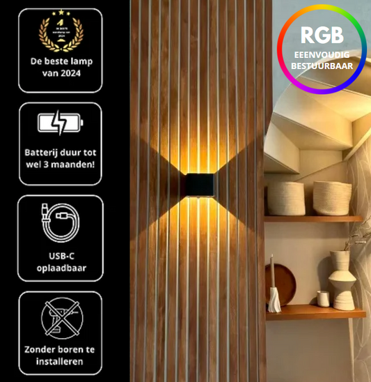 TheNewWave™ RGB Draadloze Luxe Wandlamp